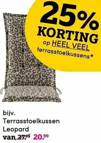 Terrasstoelkussen leopard