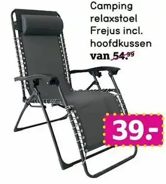 Camping relaxstoel frejus incl. hoofdkussen