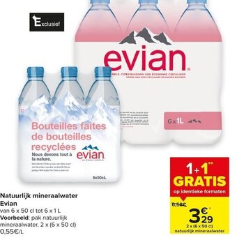 Natuurlijk mineraalwater Evian