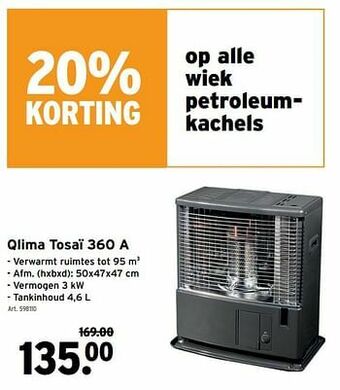 GAMMA Qlima tosaï 360 a aanbieding