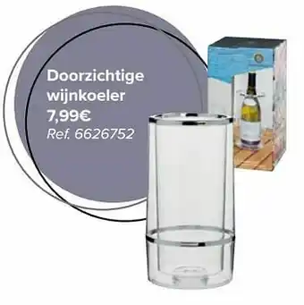 Doorzichtige wijnkoeler