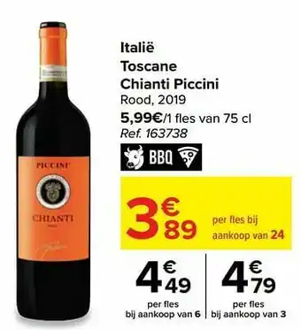 Italië toscane chianti piccini rood