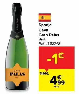 Carrefour Market Spanje cava gran palas brut aanbieding