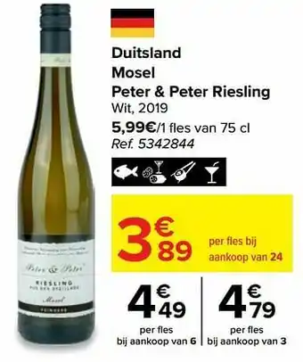 Duitsland mosel peter + peter riesling wit, 2019