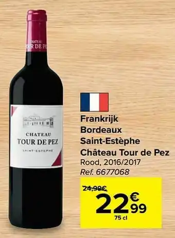 Frankrijk bordeaux saint-estèphe château tour de pez rood, 2016-2017