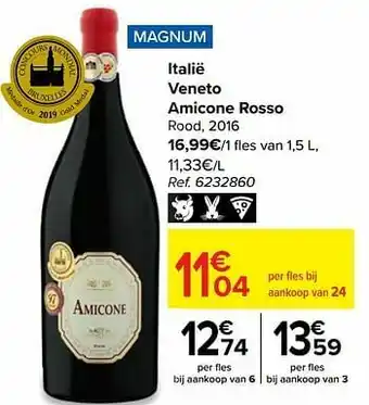 Italië veneto amicone rosso rood