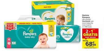 Carrefour Gamma Pampers aanbieding