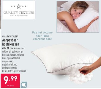 ALDI Aanpasbaar hoofdkussen aanbieding