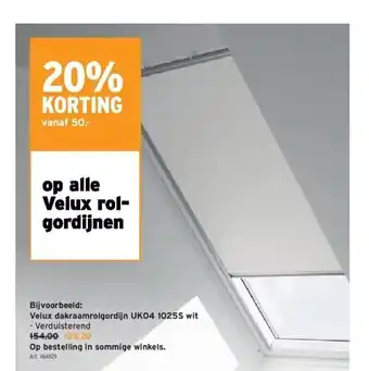 GAMMA Velux dakraamrolgordijn uk04 1025s wit aanbieding