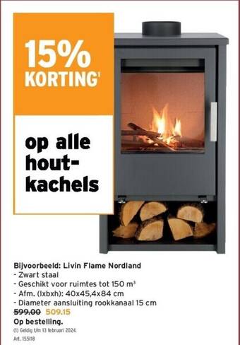 GAMMA Livin flame nordland aanbieding