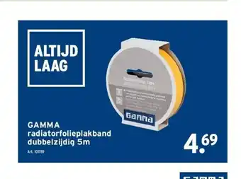 GAMMA Gamma radiatorfolieplakband dubbelzijdig 5m aanbieding