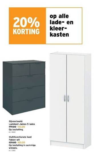 GAMMA Ladekast james 5 lades aanbieding