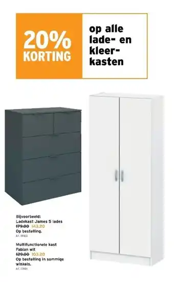 GAMMA Ladekast james 5 lades aanbieding
