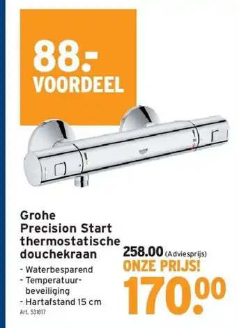 GAMMA Grohe precision start thermostatische douchekraan aanbieding