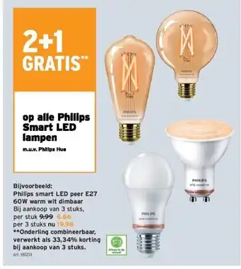 GAMMA Philips smart led peer e27 60w warm wit dimbaar aanbieding