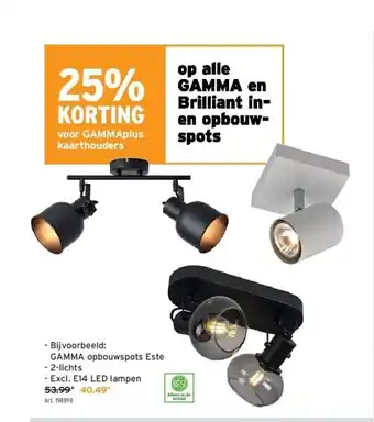 GAMMA Gamma opbouwspots este aanbieding