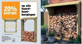 Haardhoutberging 181x120x42,5 cm