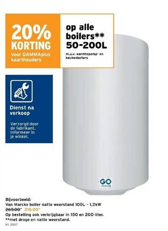 GAMMA Van marcke boiler natte weerstand 100l - 1,2kw aanbieding