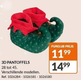 Fun 3d pantoffels aanbieding