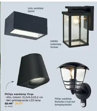 GAMMA Philips wandlamp virga aanbieding