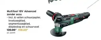 GAMMA Multitool 18v advanced zonder accu aanbieding