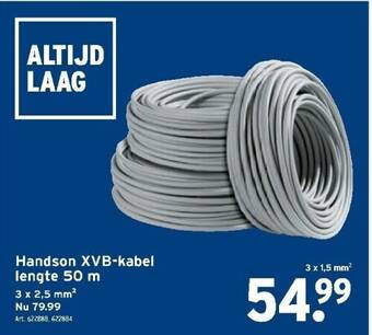 GAMMA Handson xvb-kabel lengte 50 m aanbieding