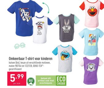 ALDI Omkeerbaar T-Shirt voor kinderen aanbieding