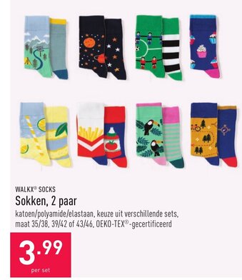 ALDI Sokken 2 paar aanbieding