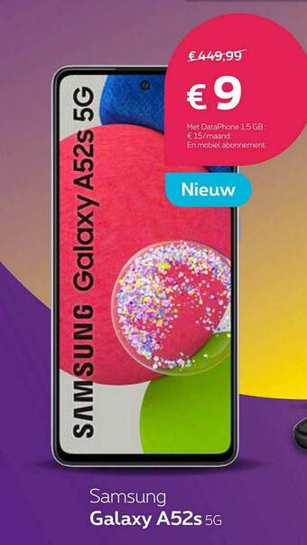 Proximus Samsung Galaxy A52s 5g aanbieding