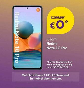 Proximus Xiaomi Redmi Note 10 Pro aanbieding