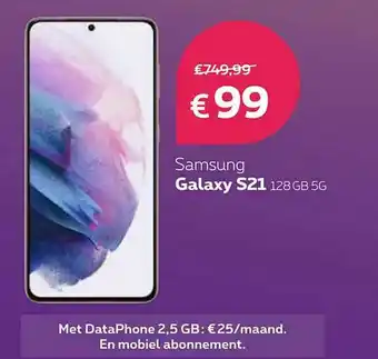 Proximus Samsung Galaxy S21 128 Gb 5g aanbieding