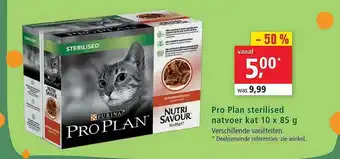 Maxi Zoo Pro Plan Sterilised Natvoer Kat 10 X 85 G aanbieding