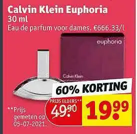 Kruidvat Calvin Klein Euphoria Eau De Toilette Voor Dames aanbieding