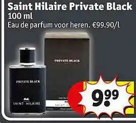 Kruidvat Saint Hilaire Private Black Eau De Parfum Voor Heren aanbieding