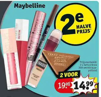 Kruidvat Maybelline Tattoo Brow aanbieding