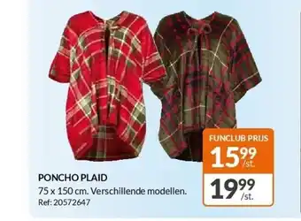 Poncho plaid