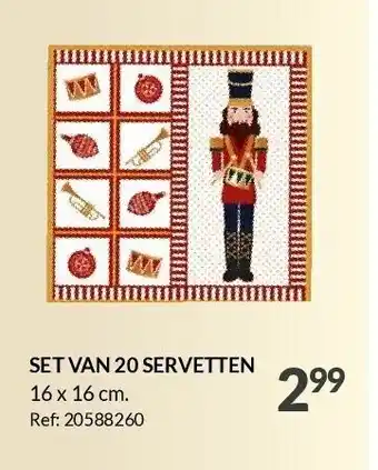 Set van 20 servetten