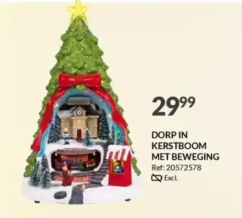 Dorp in kerstboom met beweging