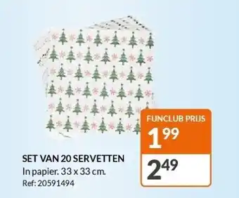 Set van 20 servetten