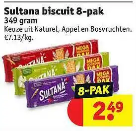 Kruidvat Sultana Biscuit 8-pak aanbieding