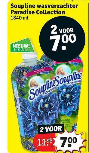 Kruidvat Soupline Wasverzachter Paradise Collection aanbieding