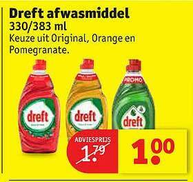 Kruidvat Dreft Afwasmiddel aanbieding