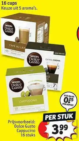 Kruidvat Dolce Gusto Cappucino aanbieding