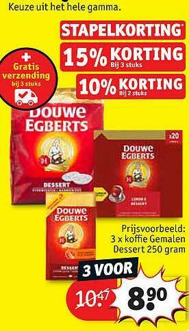 Kruidvat Koffie Gemalen Dessert aanbieding