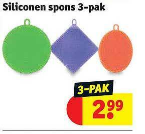 Kruidvat Siliconen Spons 3-pak aanbieding