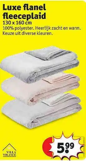 Kruidvat Luxe Flanel Fleeceplaid aanbieding