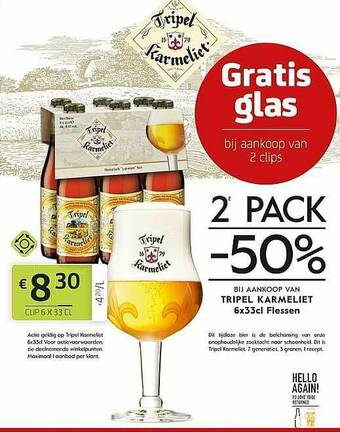 BelBev Tripel Karmeliet aanbieding