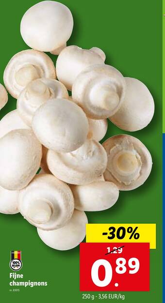 Lidl Fijne champignons 250g aanbieding