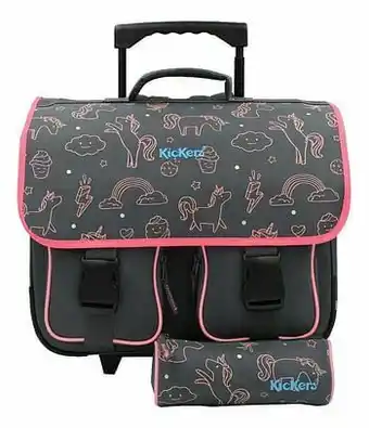 Dreamland Kickers trolley-boekentas met pennenzak Icons 42 cm aanbieding