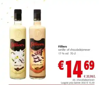 Filliers vanille- of chocoladejenever 17 % vol 70 cl